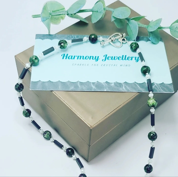 Ruby zoisite necklace - Picture 2 of 4